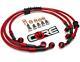 02 03 Yamaha R1 Brake Lines 2002 2003 Front-Rear Red Braided Stainless Steel Kit