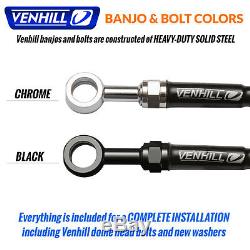 04-05 ZX10R ZX10 Front + Rear Braided Stainless SS Brake Lines by Venhill