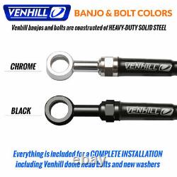 06-07 ZX10R ZX10 Front + Rear Braided Stainless SS Brake Lines by Venhill