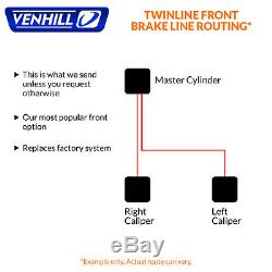 06-11 Kawasaki ZX14 Front + Rear Braided Stainless SS Brake Lines by Venhill