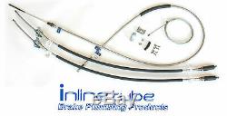 1969 1970 1971 1972 Chevy Truck 3/4 4wd LB Parking Brake Cable Set Stainless