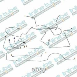 1970 Dodge Challenger Complete Power Disc Brake Line Kit 1pc F To R Stainless