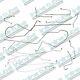 1995-2007 Ford Taurus Sable Brake Line Set 4 Wheel Disc Without ABS Stainless