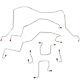 98-01 Ram 1500, 4wd, Rear Abs, Quad Cab, Short Bed Brake Line Kit Stainless
