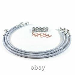 BMW 2000-02 R 1150 R Non ABS GALFER BRAIDED STAINLESS STEEL FRONT BRAKE LINE KIT