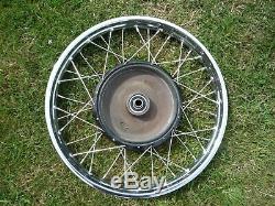 BSA A10 A7 front wheel 8 brake half width hub stainless English made rim spokes