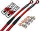 Brake Lines Honda CRF250L 2013-2020 (Non-ABS) Front Rear Trans Red Steel Braided
