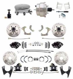 Chevy BelAir 55-58 Front & Rear Wilwood Disc Brake Stainless Oval Conversion Kit
