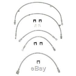 Complete Brake Hose Kit 99-04 GM 1500 4WD Braided Stainless