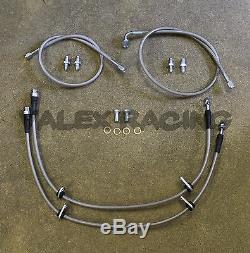 Complete Stainless Front Brake Line Replacement Kit For 88-91 Honda Civic / CRX