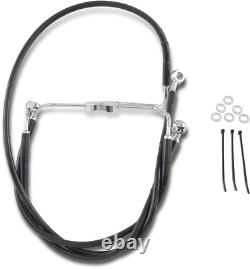 Drag Specialties Extended Stainless Steel Front Brake Line Kit 1741-2525