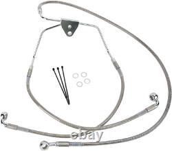 Drag Specialties Extended Stainless Steel Front Brake Line Kit 1741-2627