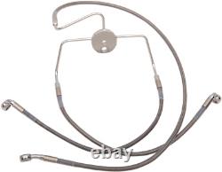 Drag Specialties Extended Stainless Steel Front Brake Line Kit 1741-2637