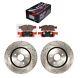 FRONT DISCS DRILLED & SLOTTED + METALLIC PADS for JEEP GRAND CHEROKEE 11-17
