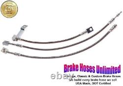 FRONT STAINLESS BRAKE HOSES Ford Truck F100 / F150 4x4, 1976