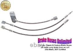 FRONT STAINLESS BRAKE HOSES Ford Truck F100 / F150 4x4, 1977 with 4 lift