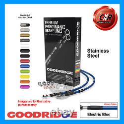 For DUCATI ST2 97-03 Goodridge Stainless El Blue Front Brake Hoses DU0944-3FC-EB