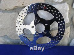 For Harley 1984-up 11 1/2 Polished Stainless Star Brake Rotor Front & Rear