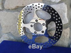 For Harley 1984-up 11 1/2 Polished Stainless Star Brake Rotor Front & Rear
