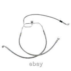 Front +2 Stainless Brake Line 2008-2017 Harley Dyna Fat Bob, 2014 Up Low Rider