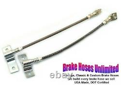 Front STAINLESS BRAKE HOSES Ford Country Sedan 1968 Front Disc