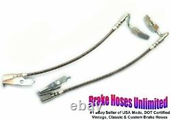 Front STAINLESS BRAKE HOSES Ford Country Sedan 1970 1971 1972 Front Drum