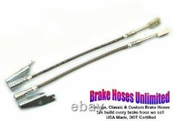 Front STAINLESS BRAKE HOSES Ford Country Squire 1969 1970 1971 1972 Front Disc