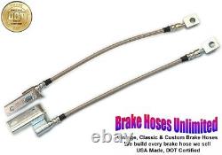 Front STAINLESS BRAKE HOSES Ford Torino 1968 1969 1970 1971 Front Disc