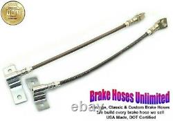 Front STAINLESS BRAKE HOSES Mercury Marquis 1968 Front Disc