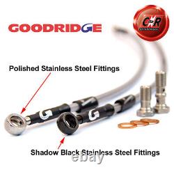 Goodridge Stainless Black Brake Hoses For Alfa 164 2.0 TwinSpark SAR1100-4C-BK