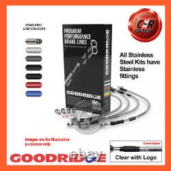 Goodridge Stainless CLG Brake Hoses For Civic EC8 1.3 DX 87-91 SHD0003-4C-CLG
