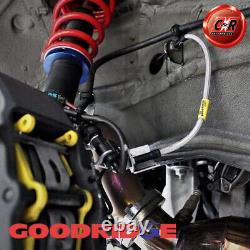 Goodridge Stainless E. Blue Brake Hoses For 405 1.8TD RrDrums 88-89 SPE0803-4C-EB