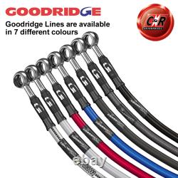 Goodridge Steel VBlack Brake Hoses For VW Golf MK6 1.4 10/08-11/12 SVW0620-4C-VB