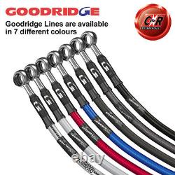 Goodridge Stl Black Brake Hoses For BMW 8 Series 840Ci 4.4 97-99 SBW0020-4C-BK