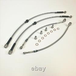 Hel Performance Stainless Braided Brake Lines Hoses For Mitsubishi Evo 4 5 6