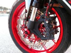 Honda CBR 1000RR Brake Lines 2006 2007 Front & Rear Red Braided Stainless Steel