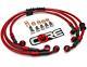 Honda CBR 1000RR Brake Lines 2008-2016 Non-ABS Front-Rear Red Braided Stainless