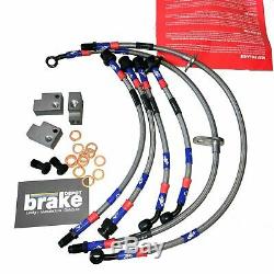 Honda Civic Type R Braided Brake Hose Kit Stainless Steel FN2 Front and Rear