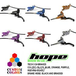 Hope Tech 3 E4 Enduro Brakes Black / Braided Hose All Colors Brand New