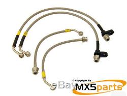 MX5 Hel Performance Stainless Steel Brake Hose Line Set Mazda MX-5 Mk3 20052015