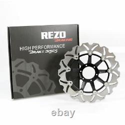Rezo Front Brake Wavy Stainless Rotor Discs Pair fits Honda CBR 600 F 99-00