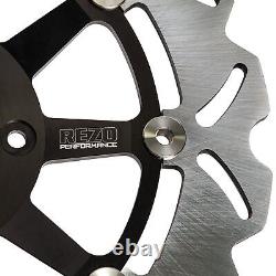Rezo Front Brake Wavy Stainless Rotor Discs Pair fits Triumph TT 600 00-03