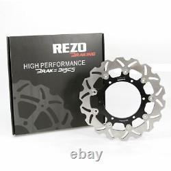 Rezo Front Brake Wavy Stainless Rotor Discs Pair fits Yamaha TDM 900 02-14