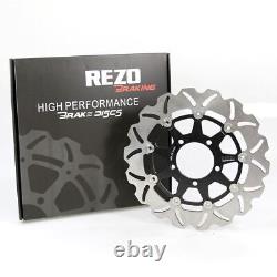 Rezo Front Brake Wavy Stainless Rotor Discs Pair for Kawasaki ZX-10R Ninja 08-15