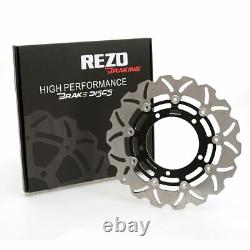 Rezo Wavy Front Brake Rotor Discs Pair fits Suzuki GSX 650 F 08-12
