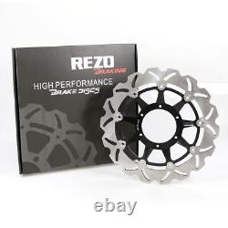 Rezo Wavy Front Brake Rotor Discs Pair for Honda CBR1000RR 12-16