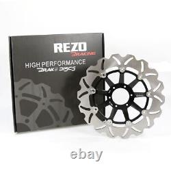 Rezo Wavy Front Brake Rotor Discs Pair for Honda CBR1100XX 99-07