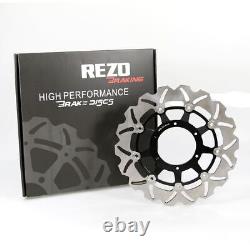 Rezo Wavy Front Brake Rotor Discs Pair for Honda VTX 1800 02-08