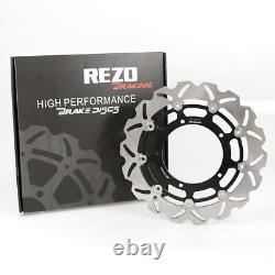 Rezo Wavy Front Brake Rotor Discs Pair for Yamaha FZ1-S Fazer 06-15