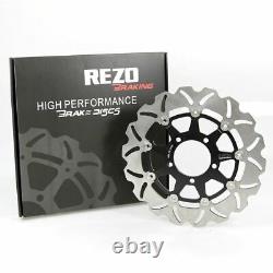 Rezo Wavy Stainless Front Brake Disc Rotors Pair for Kawasaki ZZR 1400 ABS 16-16
